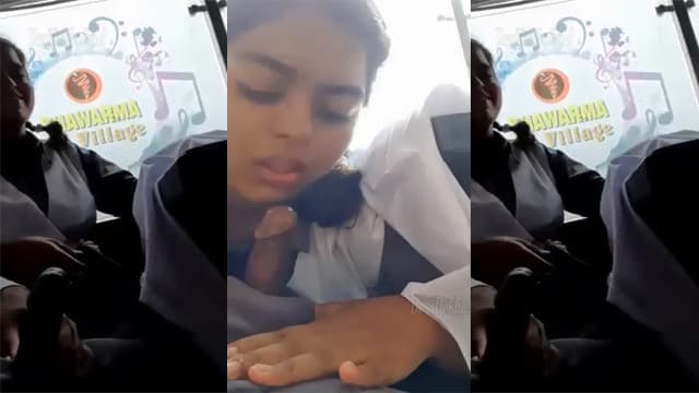 Teen Student Deep Blowjob In School Bus – Indian Group Sex